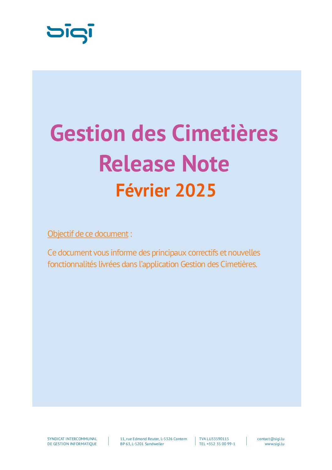 CIM Release Note Février 2025