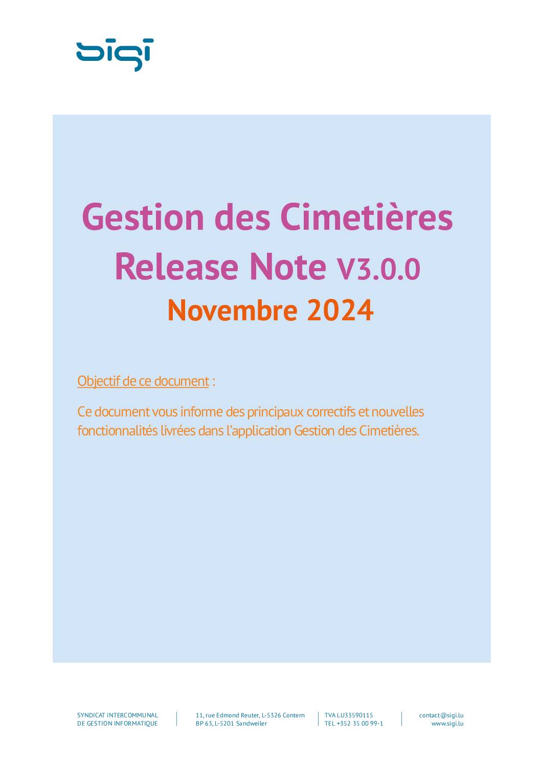 CIM Release Note V.3.0.0 - octobre 2024