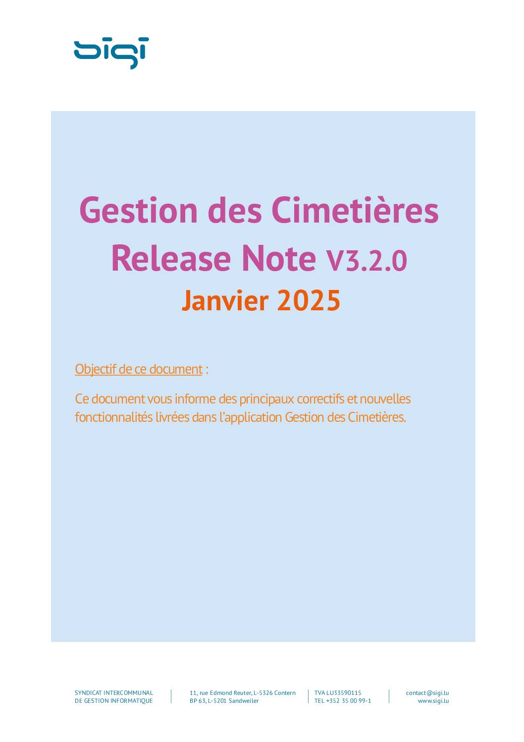 CIM Release Note V.3.2.0 - janvier 2025