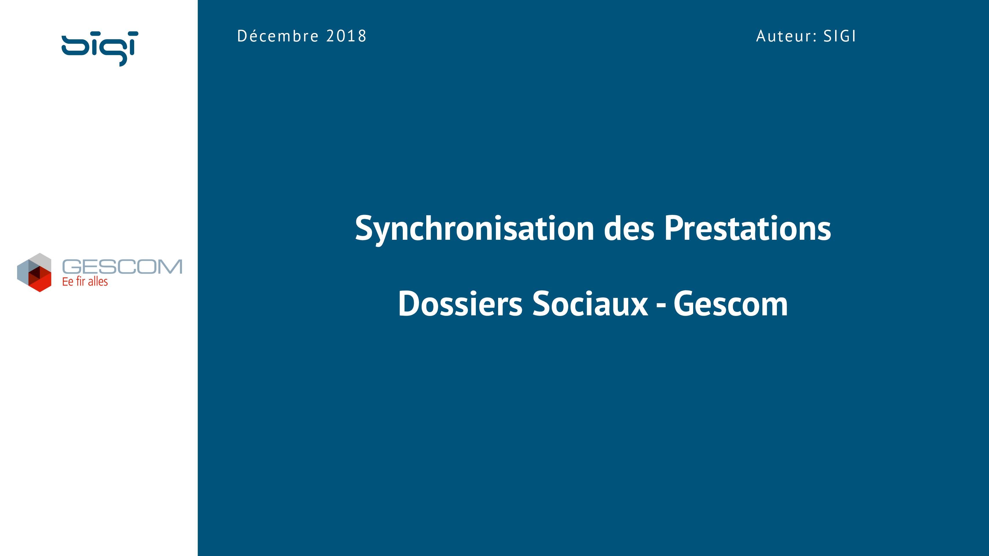 Formation Synchronisation des Prestations