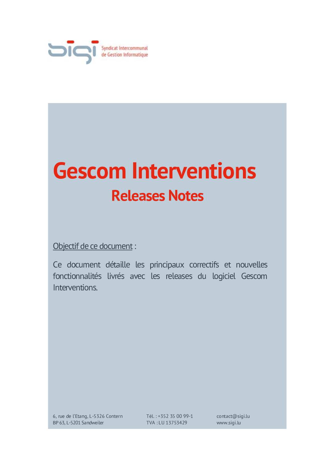 Gestion des Interventions - release note janvier 2017