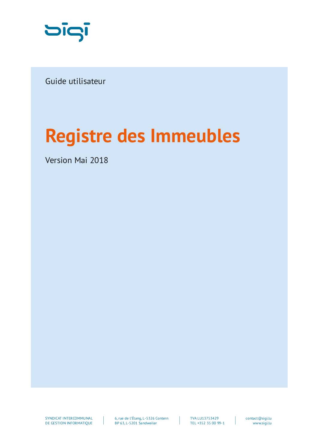 Registre des immeubles - guide utilisateur mai 2018
