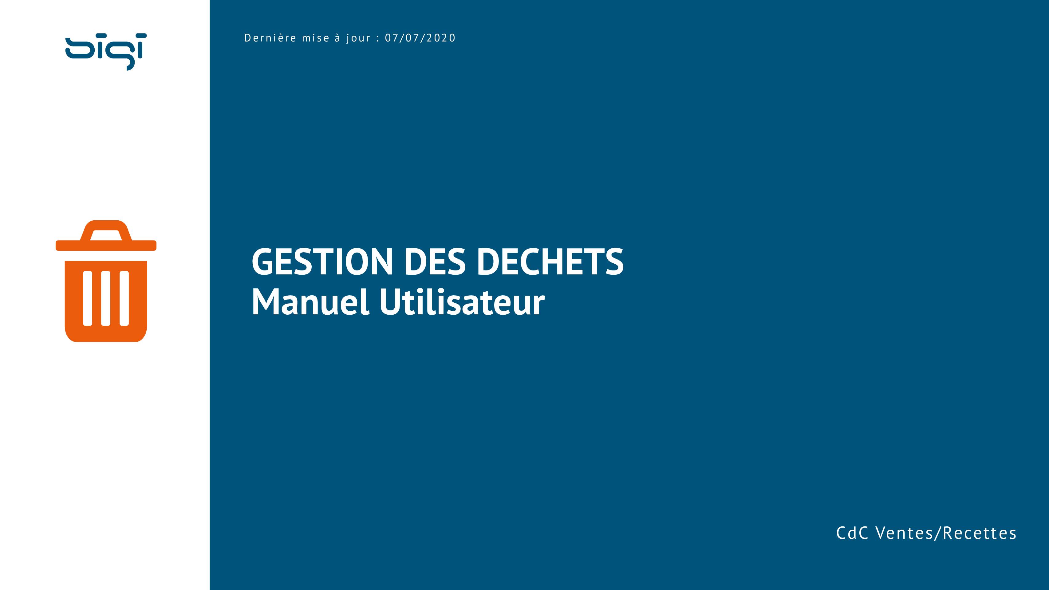 Gestion des déchets - Manuel utilisateur v1.8